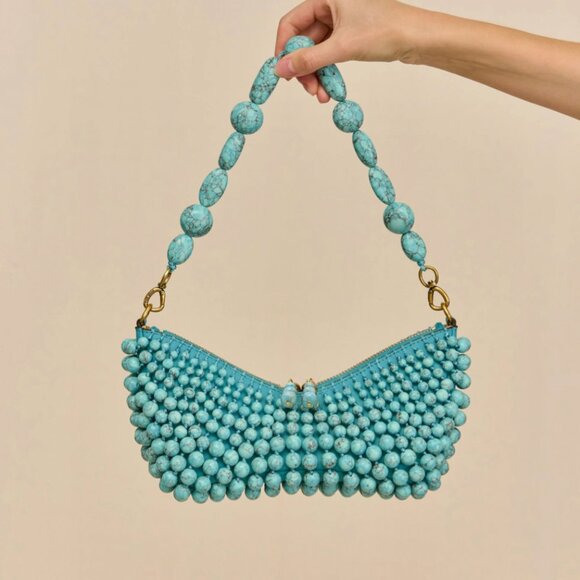 cult gaia Handbags - Cult Gaia Mercier Mini Shoulder Bag Turquoise New in Box